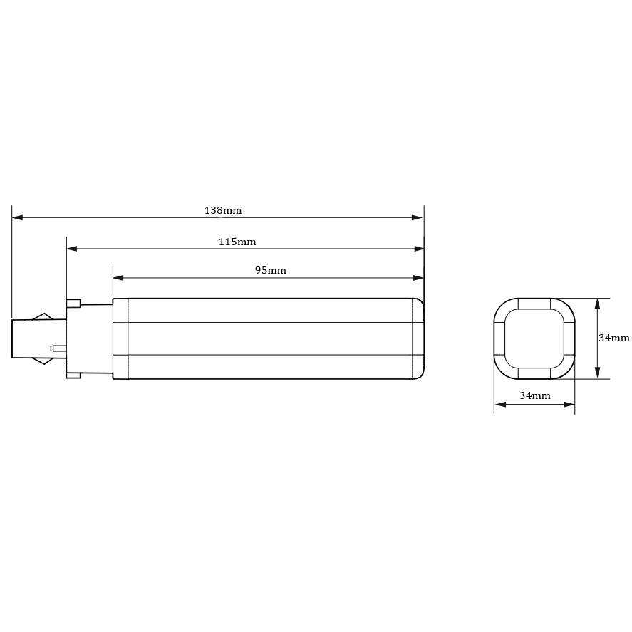 LED spuldze G24d-1 | 5,9W | 230V | 600lm | 3000K | analogs (kompaktā luminiscences spuldze 13W) | Philips 1