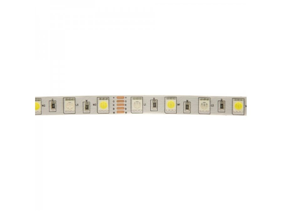Nehermetiška LED juosta | 14,4W/m | 12V | RGB+W | IP20 | 61588 Nehermetiška LED juosta | 14,4W/m | 12V | RGB+W | IP20 | 61588