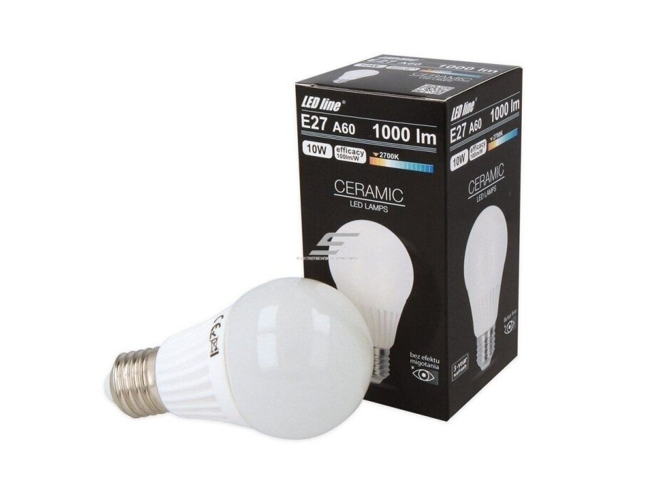 LED lemputė E27 | 10W | 4000K | 1000lm | A60 | keramikinis korpusas | CERAMIC | LED line | 5901583241727