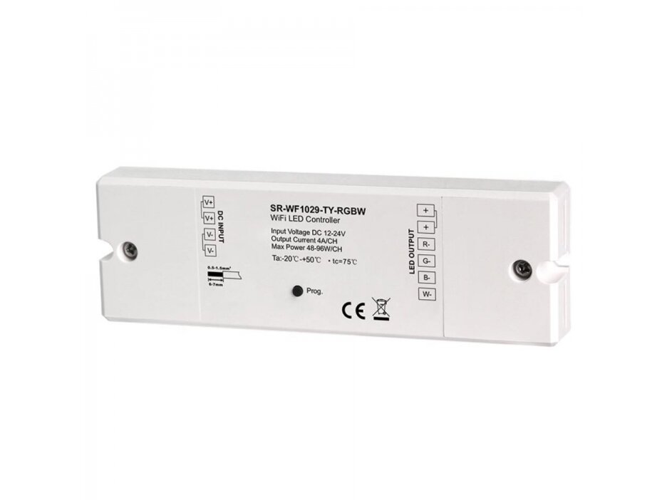 LED valdiklis | 12-24V | 4x4A | RGBW | TUYA | Wi-FI | Sunricher LED valdiklis | 12-24V | 4x4A | RGBW | TUYA | Wi-FI | Sunricher