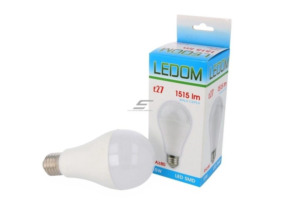 LED lemputė E27 | 15W | 3000K | 1515lm | A65 | LEDOM | 5901583247422
