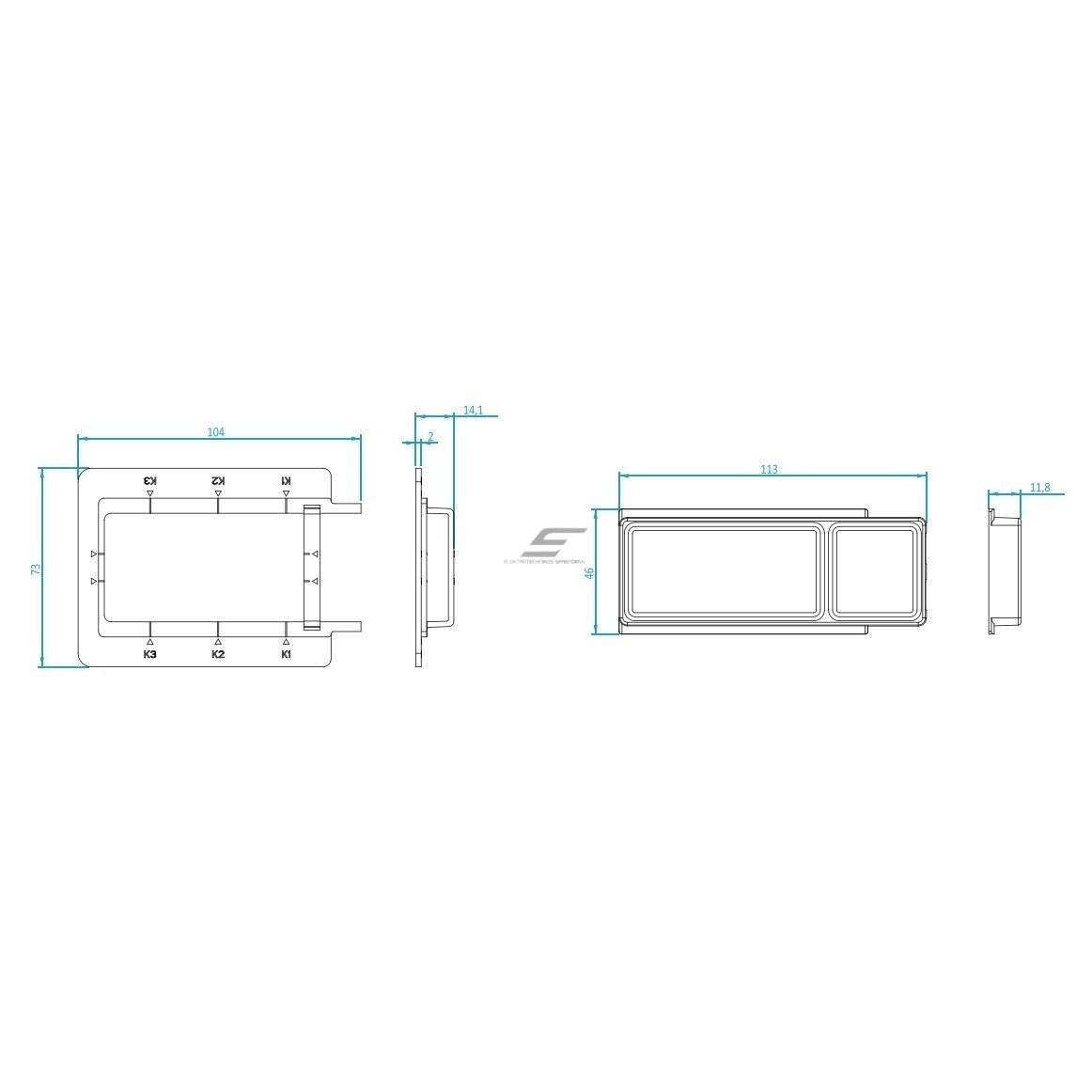 Touch LED switch | controller | dimmer for mounting behind a mirror | ON-OFF-DIM | 4A | 12-24V | TD012B 8 Touch LED switch | controller | dimmer for mounting behind a mirror | ON-OFF-DIM | 4A | 12-24V | TD012B 8
