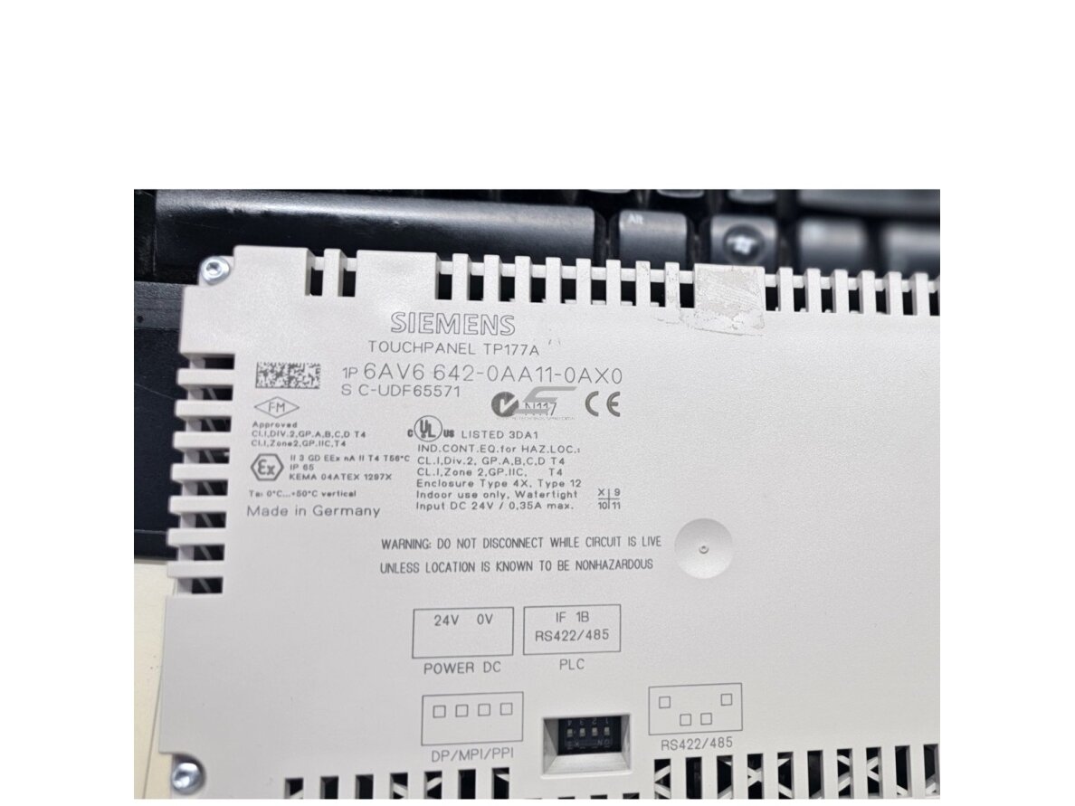 Liečiamas ekranas | Siemens | Simatic | TP177B PN/DP 6AV6 642-0BA01-1AX1 | 6AV6 642-0BA01-1AX | 6AV6 642-0AA11-0AX0 S C-UDf85571 1 Liečiamas ekranas | Siemens | Simatic | TP177B PN/DP 6AV6 642-0BA01-1AX1 | 6AV6 642-0BA01-1AX | 6AV6 642-0AA11-0AX0 S C-UDf85571 1