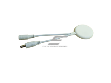 Liečiamas jungiklis | jutiklis | dimeris | 12-24V | 2-4A | Ø47x6mm | su DC5521 jungtimi | baltas Liečiamas jungiklis | jutiklis | dimeris | 12-24V | 2-4A | Ø47x6mm | su DC5521 jungtimi | baltas