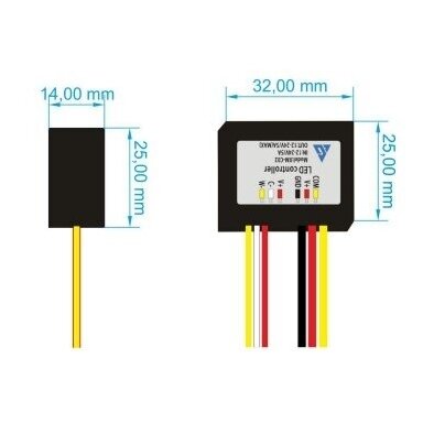 LED color temperature controller (CCT) for mirror lighting | 12/24VDC | 5A | 60W LED color temperature controller (CCT) for mirror lighting | 12/24VDC | 5A | 60W
