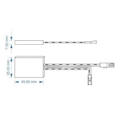 Touch switch | dimmer for installation behind mirror | 12/24VDC | 5A Touch switch | dimmer for installation behind mirror | 12/24VDC | 5A