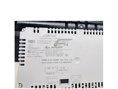 Liečiamas ekranas | Siemens | Simatic | TP177B PN/DP 6AV6 642-0BA01-1AX1 | 6AV6 642-0BA01-1AX | 6AV6 642-0AA11-0AX0 S C-UDf85571 1