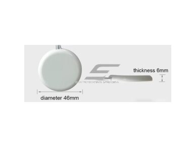 Liečiamas jungiklis | jutiklis | dimeris | 12-24V | 2-4A | Ø47x6mm | su dupont kontaktais | baltas 2 Liečiamas jungiklis | jutiklis | dimeris | 12-24V | 2-4A | Ø47x6mm | su dupont kontaktais | baltas 2