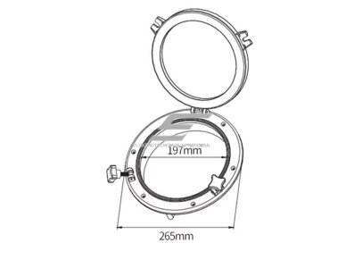 Revizinis liukas su langu | Ø197mm | plastikinis | juodas 3 Revizinis liukas su langu | Ø197mm | plastikinis | juodas 3