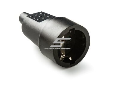 Kištukinis lizdas | schuko | nešiojamas | ant laido | su įžeminimu | 16A | 230V | 2P+E | tiesus | PVC | juodas | IP20 | FAMATEL | 2104 Kištukinis lizdas | schuko | nešiojamas | ant laido | su įžeminimu | 16A | 230V | 2P+E | tiesus | PVC | juodas | IP20 | FAMATEL | 2104