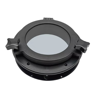 Access hatch with window | Ø147mm | plastic | black 1