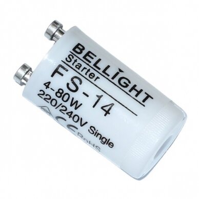 Luminestsentslampide starterid | 4-80W | 220-240V | FS-14 Bellight Luminestsentslampide starterid | 4-80W | 220-240V | FS-14 Bellight