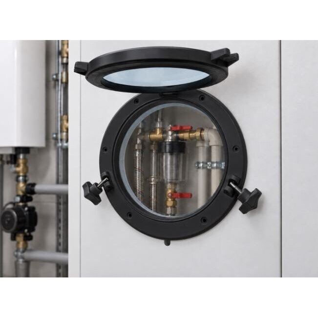 Access hatch with window | Ø147mm | plastic | black 4 Access hatch with window | Ø147mm | plastic | black 4