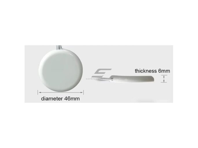 Liečiamas jungiklis | jutiklis | dimeris | 12-24V | 2-4A | Ø47x6mm | su USB jungtimi | baltas 2