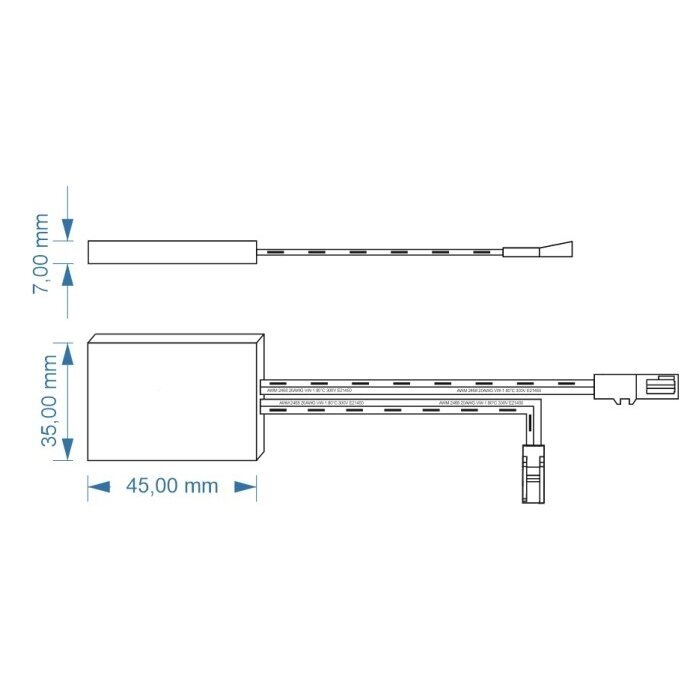 Touch switch for installation behind mirror | 12/24VDC | 5A 1