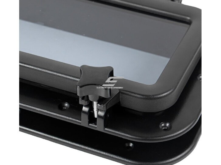 Revizinis liukas su langu | 320x128mm | plastikinis | juodas 2 Revizinis liukas su langu | 320x128mm | plastikinis | juodas 2