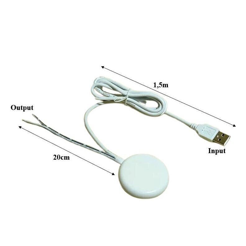 Puutelüliti | andur | dimmer | 12-24V | 2-4A | Ø47x6mm | USB ühendusega | valge 1 Puutelüliti | andur | dimmer | 12-24V | 2-4A | Ø47x6mm | USB ühendusega | valge 1