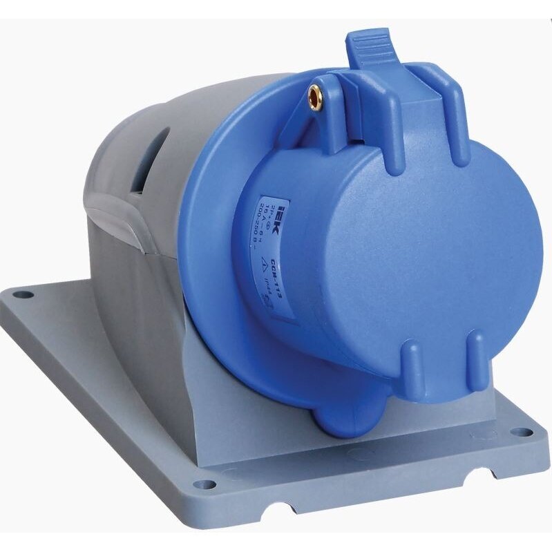 Industrial angled socket | 3P | 32A | 230V | 2P+PE | 6h | IP44 | IEK | PSN11-032-3 | 4606056177503 Industrial angled socket | 3P | 32A | 230V | 2P+PE | 6h | IP44 | IEK | PSN11-032-3 | 4606056177503