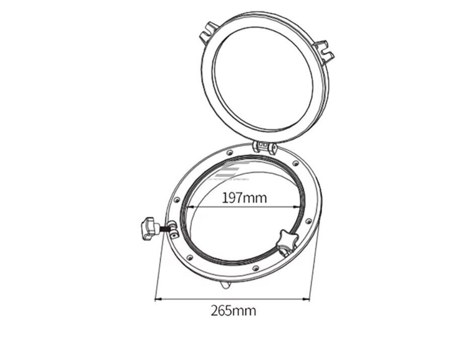 Revizinis liukas su langu | Ø197mm | plastikinis | baltas 3 Revizinis liukas su langu | Ø197mm | plastikinis | baltas 3