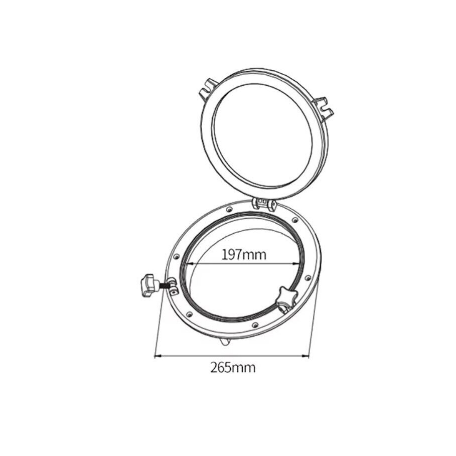 Inspektsiooniluuk aknaga | Ø197mm | plastikust | must 3 Inspektsiooniluuk aknaga | Ø197mm | plastikust | must 3