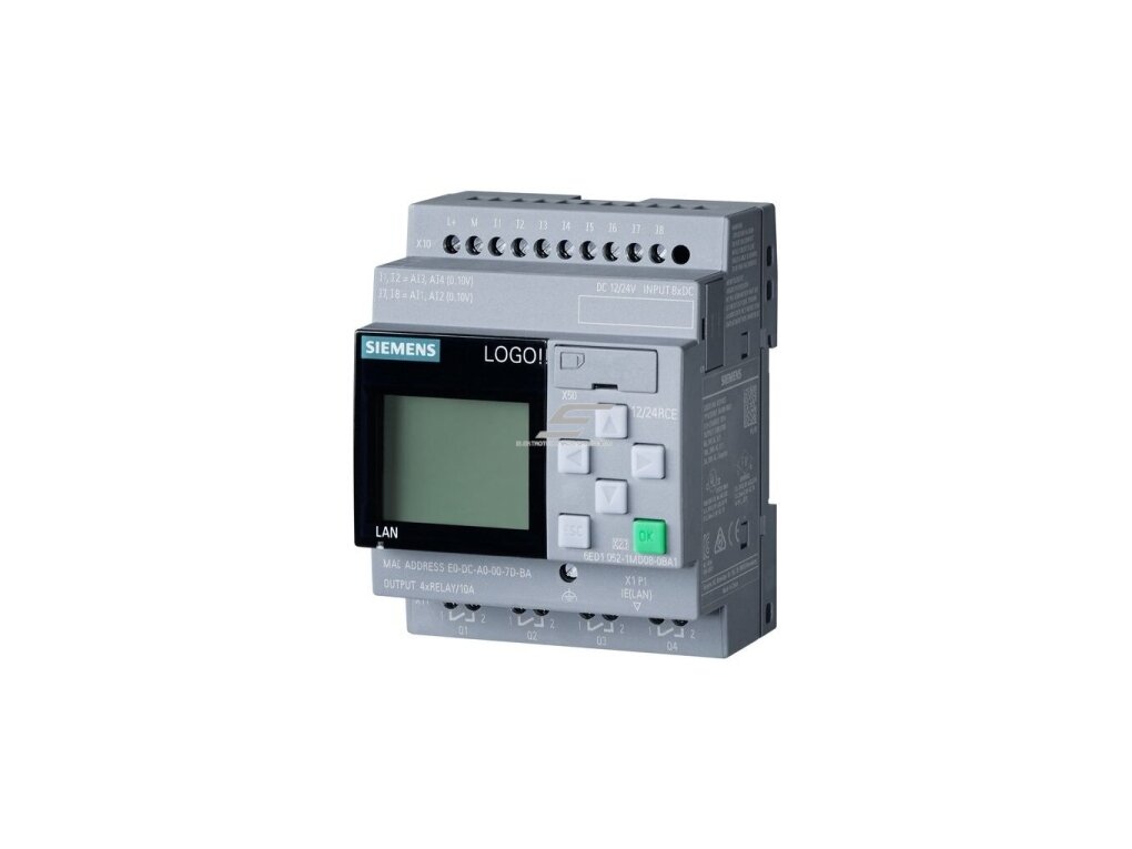 LOGO | loginis valdiklis 230RCE | modulis | ekranas PS/I/O: 115V/230VDC/ relė | 8 DI/4 DQ | SIEMENS | 6ED1052-1FB08-0BA2 LOGO | loginis valdiklis 230RCE | modulis | ekranas PS/I/O: 115V/230VDC/ relė | 8 DI/4 DQ | SIEMENS | 6ED1052-1FB08-0BA2