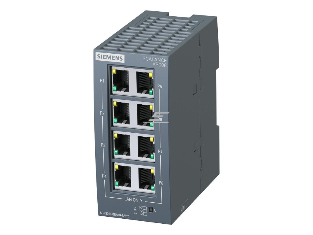 Komunikatorius | RJ45 | 8 portų | Ethernet | 24VDC | 10/100Mbit/s | IP20 | SIEMENS | Scalance | XB008 | 6GK5008-0BA10-1AB2 Komunikatorius | RJ45 | 8 portų | Ethernet | 24VDC | 10/100Mbit/s | IP20 | SIEMENS | Scalance | XB008 | 6GK5008-0BA10-1AB2