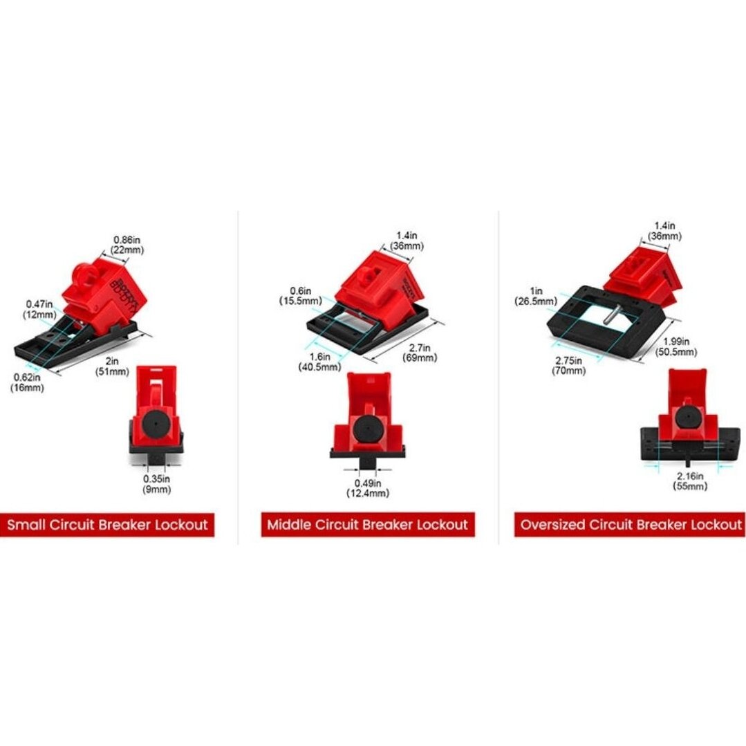 LOTO safety lockout kit | padlocks | lockout hasps | electrical plug lockout | valve lockouts | cable lockouts | circuit breaker lockouts | warning tags | 400x240x240mm | red/black 6 LOTO safety lockout kit | padlocks | lockout hasps | electrical plug lockout | valve lockouts | cable lockouts | circuit breaker lockouts | warning tags | 400x240x240mm | red/black 6