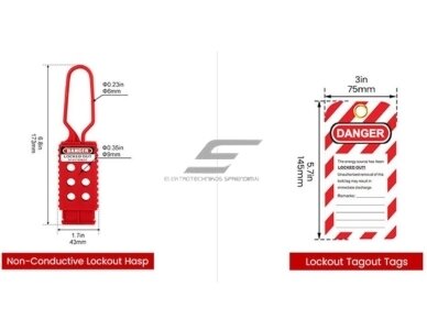 LOTO saugos blokavimo priemonių rinkinys | spynos | daugiaspyniai | elektros kištuko | vožtuvų | troseliniai užraktai | automatinių jungiklių blokatoriai | įspėjamosios žymos | 400x240x240mm | raudona/juoda 4 LOTO saugos blokavimo priemonių rinkinys | spynos | daugiaspyniai | elektros kištuko | vožtuvų | troseliniai užraktai | automatinių jungiklių blokatoriai | įspėjamosios žymos | 400x240x240mm | raudona/juoda 4