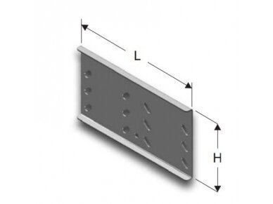 Kabelinio lovelio | kanalo jungtis | 120x40x1mm | karšto cinkavimo | EAE elektrik | 3240945 1