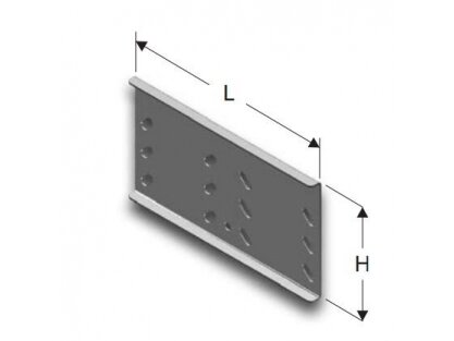 Kabelinio lovelio | kanalo jungtis | 120x40x1mm | karšto cinkavimo | EAE elektrik | 3240945 1