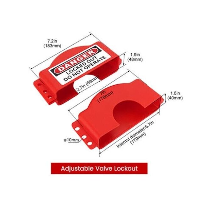LOTO safety lockout kit | padlocks | lockout hasps | electrical plug lockout | valve lockouts | cable lockouts | circuit breaker lockouts | warning tags | 400x240x240mm | red/black 9 LOTO safety lockout kit | padlocks | lockout hasps | electrical plug lockout | valve lockouts | cable lockouts | circuit breaker lockouts | warning tags | 400x240x240mm | red/black 9