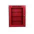 LOTO Safety lockout equipment / lock storage box with transparent door | 450x600x85mm | steel | surface-mounted | red