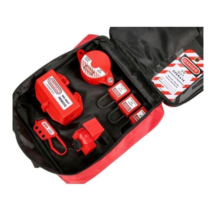 LOTO safety lockout equipment bag | lock storage bag | 280x300x80mm | red 2 LOTO safety lockout equipment bag | lock storage bag | 280x300x80mm | red 2