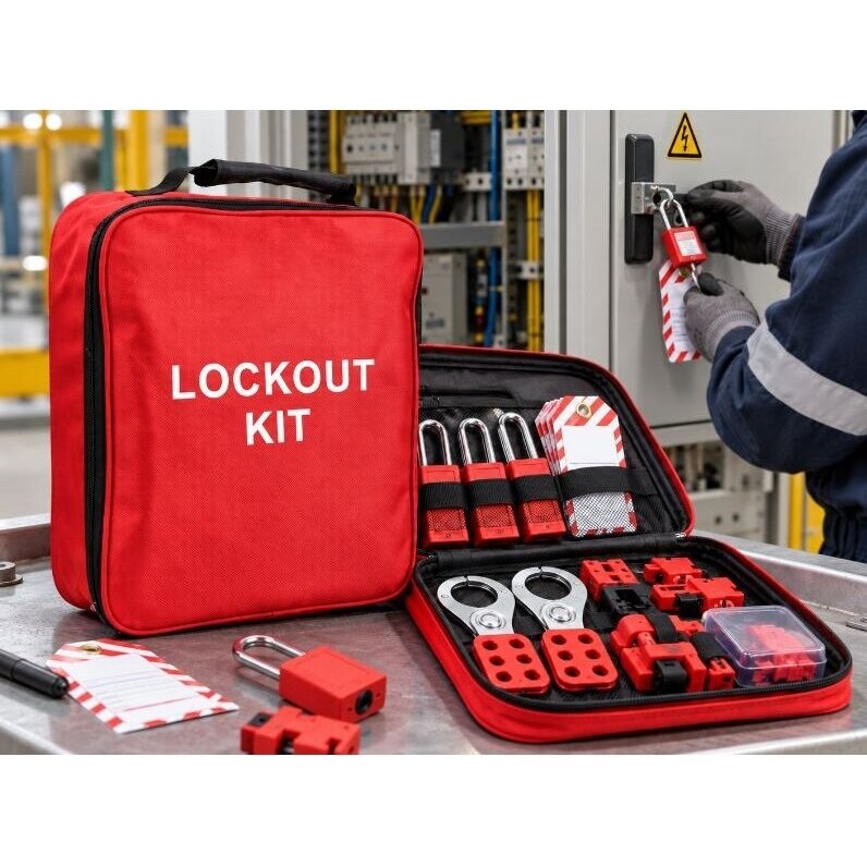 LOTO safety lockout equipment bag | lock storage bag | 280x300x80mm | red 3 LOTO safety lockout equipment bag | lock storage bag | 280x300x80mm | red 3