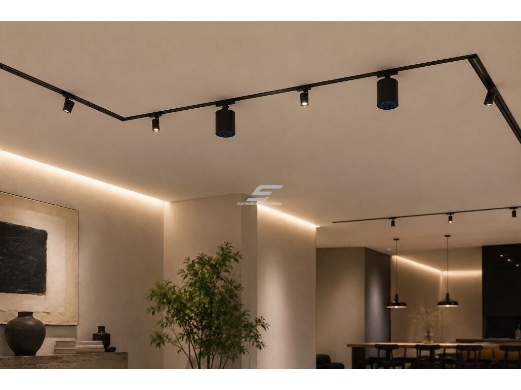 Kryptinė garso kolonėlė | 2 laidų bėgeliui | su Bluetooth | 10W | 85-265VDC | Ø65x75mm | juoda 7 Kryptinė garso kolonėlė | 2 laidų bėgeliui | su Bluetooth | 10W | 85-265VDC | Ø65x75mm | juoda 7