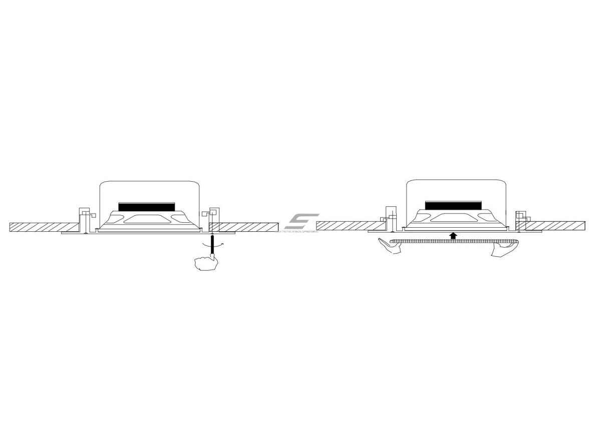 Lubinė garso kolonėlė | 20W | 8 omų | Ø233x97mm | balta 2