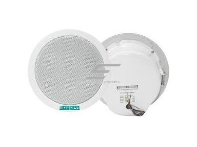 Lubinė garso kolonėlė | 70V/100V | 6W | 91dB | su geležiniu priešgaisriniu kupolu | 6.5" dydžio garsiakalbis | balta Lubinė garso kolonėlė | 70V/100V | 6W | 91dB | su geležiniu priešgaisriniu kupolu | 6.5" dydžio garsiakalbis | balta