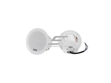 Lubinė garso kolonėlė | 70V/100V | 6W | Ø106mm | su vandeniui atsapariu dangteliu | Full-range 3" garsiakalbis | balta Lubinė garso kolonėlė | 70V/100V | 6W | Ø106mm | su vandeniui atsapariu dangteliu | Full-range 3" garsiakalbis | balta