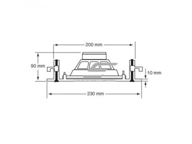 Lubinė garso kolonėlė | 100V | 10W RMS | Ø200mm | balta | AUDIOPHONY | CHP610 2