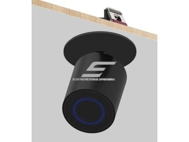 Lubinė garso kolonėlė | kryptinė | su Bluetooth | 10W | 85-265VDC | Ø75x75mm | juoda 1 Lubinė garso kolonėlė | kryptinė | su Bluetooth | 10W | 85-265VDC | Ø75x75mm | juoda 1