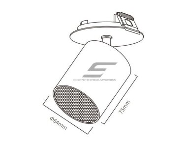 Lubinė garso kolonėlė | kryptinė | su Bluetooth | 10W | 85-265VDC | Ø75x75mm | juoda 2 Lubinė garso kolonėlė | kryptinė | su Bluetooth | 10W | 85-265VDC | Ø75x75mm | juoda 2