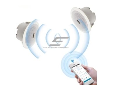 Lubinė garso kolonėlė namams | viešosioms erdvėms | su Bluetooth | 10W | 230VAC | Ø165mm | balta 3 Lubinė garso kolonėlė namams | viešosioms erdvėms | su Bluetooth | 10W | 230VAC | Ø165mm | balta 3