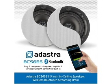 Lubinės garso kolonėlės namams | su Bluetooth | 2x165mm | balta | Adastra | BCS65S