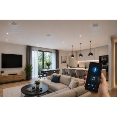 Lakkekõlar kodudesse | avalikesse ruumidesse | Bluetoothiga | 4x10W | 12V | Ø165mm | IPX6 | valge 4 Lakkekõlar kodudesse | avalikesse ruumidesse | Bluetoothiga | 4x10W | 12V | Ø165mm | IPX6 | valge 4