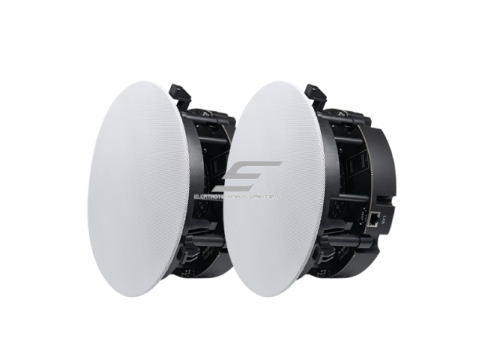 Lubinių garso kolonėlių komplektas | 2x35W | Ø 230x105mm | Ø230mm | Wi-Fi | Multiroom/Bluetooth/AUX/RJ45 | 6.5" žemadažnis + 1" aukštadažnis garsiakalbiai | balta