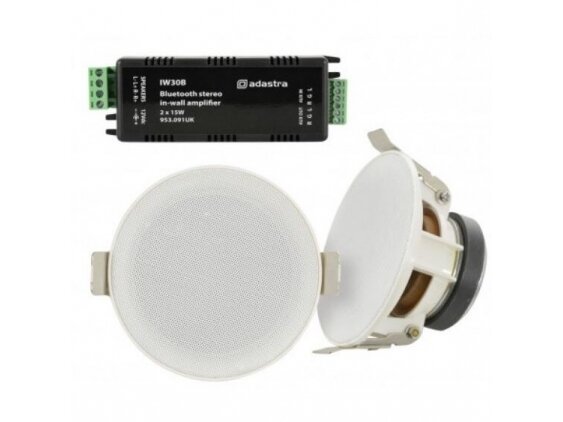 Lubinės garso kolonėlės namams | su Bluetooth | 2x75mm | 2x15W | balta | Adastra | SL3-BT