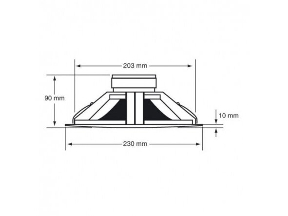 Lubinė garso kolonėlė | 100V | 6W RMS | Ø200mm | balta | AUDIOPHONY | CHP606 2 Lubinė garso kolonėlė | 100V | 6W RMS | Ø200mm | balta | AUDIOPHONY | CHP606 2