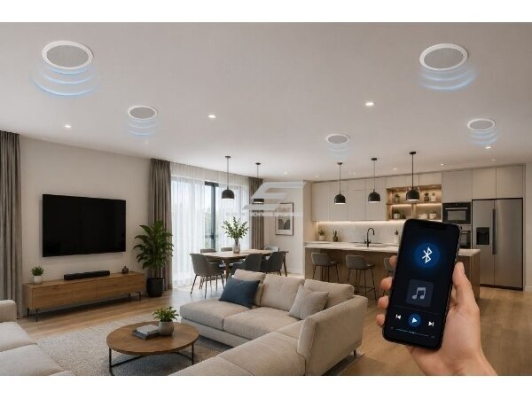 Lubinė garso kolonėlė namams | viešosioms erdvėms | su Bluetooth | 4x20W | 12V | Ø170mm | IPX6 | balta 5 Lubinė garso kolonėlė namams | viešosioms erdvėms | su Bluetooth | 4x20W | 12V | Ø170mm | IPX6 | balta 5