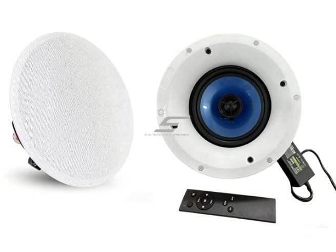 Lubinė garso kolonėlė namams | viešosioms erdvėms | su Bluetooth | 50W | 12VDC | Ø205mm | balta