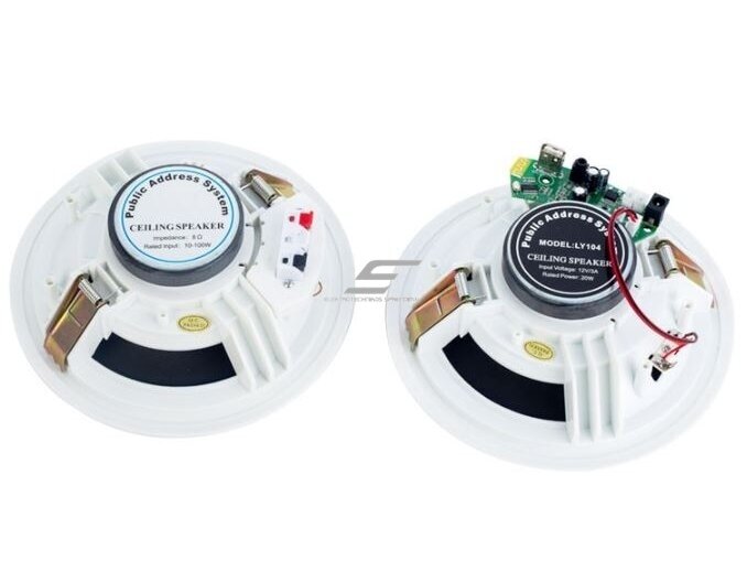 Lubinė garso kolonėlė namams | viešosioms erdvėms | su Bluetooth | 4x10W | 12V | Ø165mm | IPX6 | balta 1